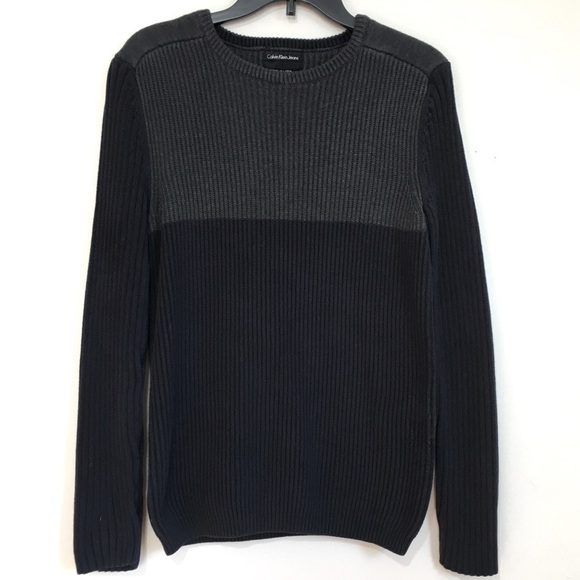 Calvin Klein Men's Blue Crewneck Knit Pullover Sweater - Picture 1 of 13
